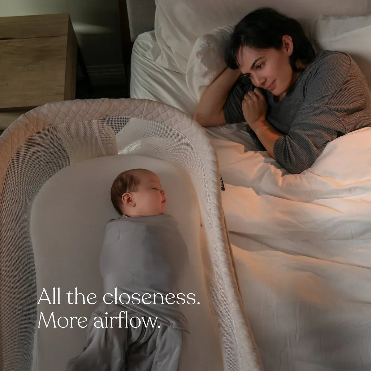 HALO BassiNest Swivel Sleeper 4.0 Air with Dreamweave Breathable Pad - Oat - 5271-HALO