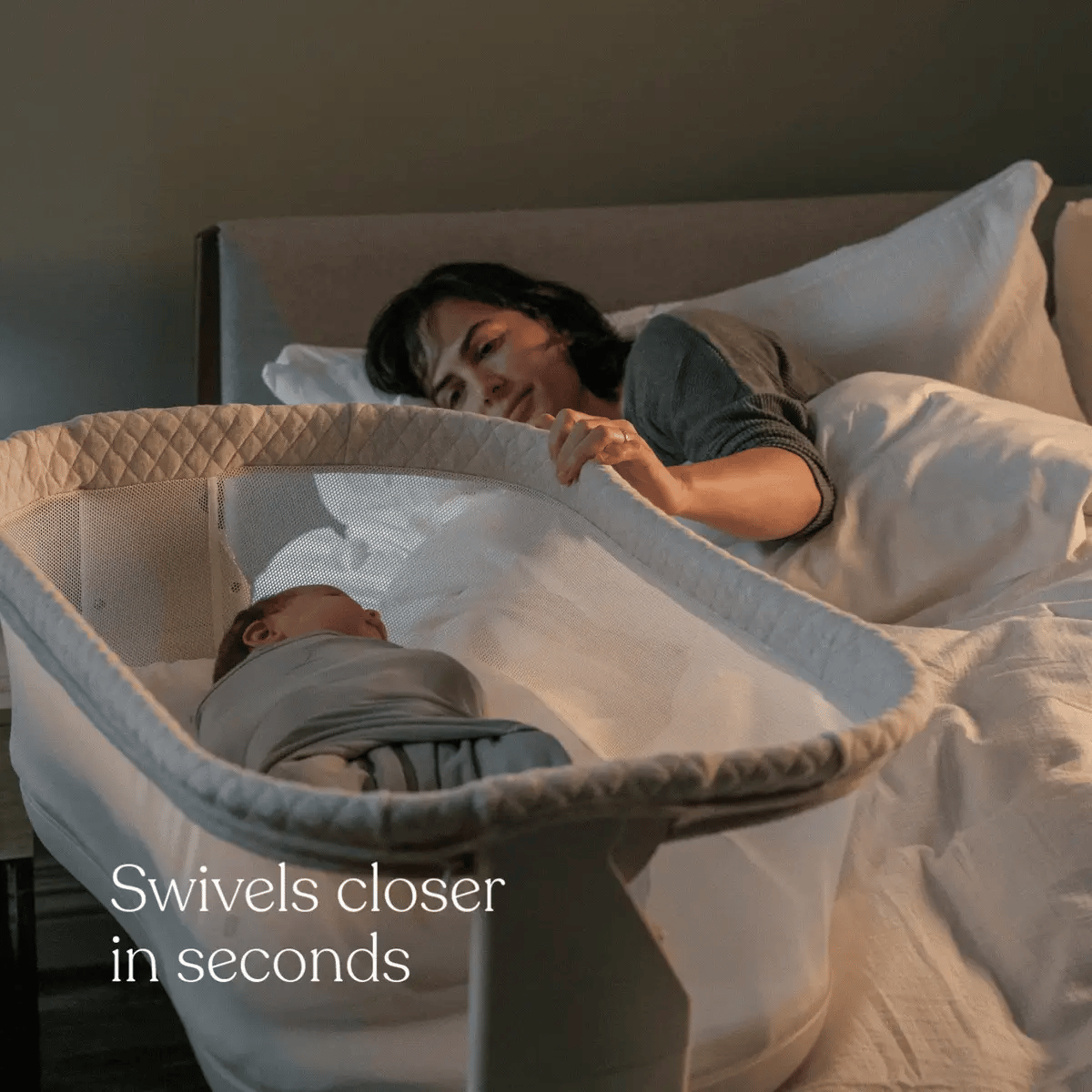 HALO BassiNest Swivel Sleeper 4.0 Air with Dreamweave Breathable Pad - Oat - 5271-HALO