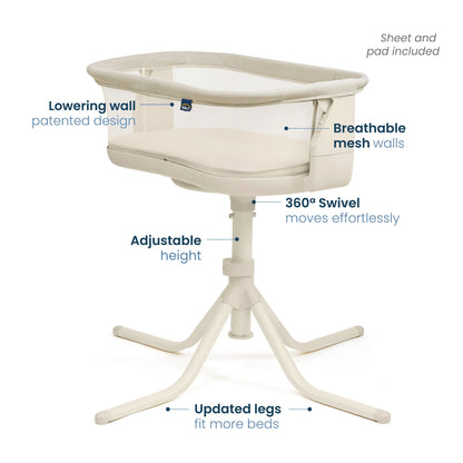HALO BassiNest Swivel Sleeper 4.0 Signature - Oat - 5244-HALO