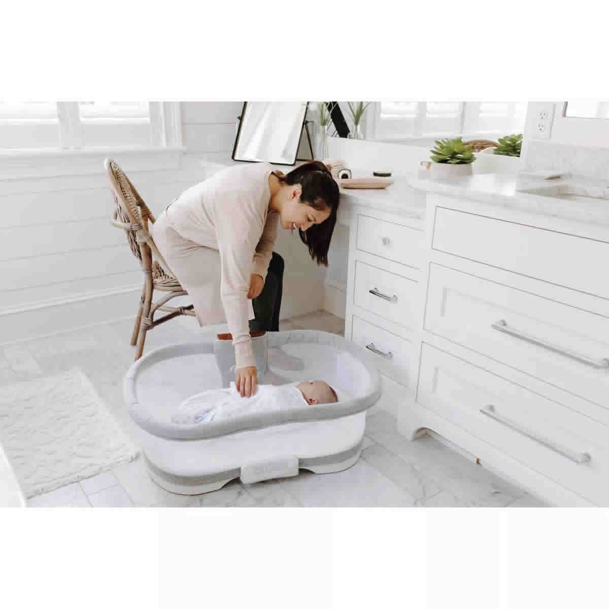 Halo Bassinest Swivel Sleeper Luxe Next Gen - Dove Gray Tweed - 4446-HALO
