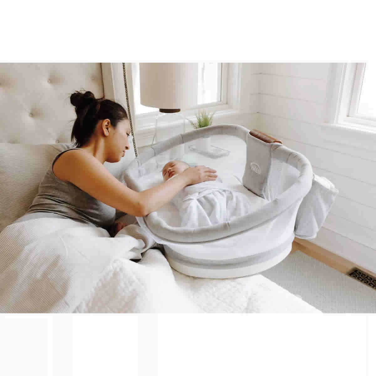 Halo Bassinest Swivel Sleeper Luxe Next Gen - Dove Gray Tweed - 4446-HALO