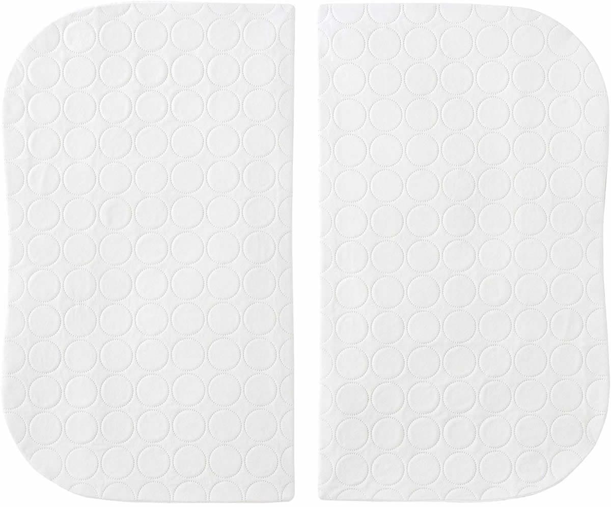 Halo Bassinest Twin Waterproof Mattress Pad, 2PK - White - 3881-HALO