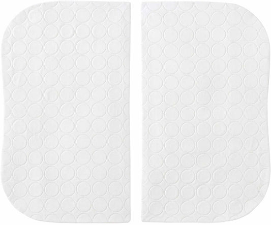 Halo Bassinest Twin Waterproof Mattress Pad, 2PK - White - 3881-HALO