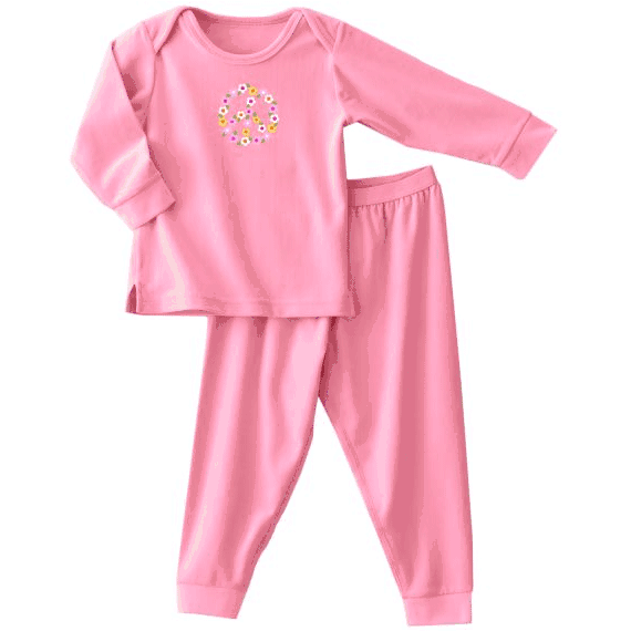 Halo ComfortLuxe Flannel Feel 2 Piece Set in Pink Peace - 18 Months
