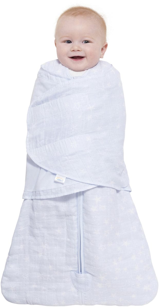 Halo SleepSack Quilted Muslin Swaddle - Constellation Blue (Small) - 4069-HALO