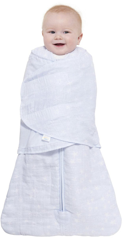 Halo SleepSack Quilted Muslin Swaddle - Constellation Blue (Small) - 4069-HALO