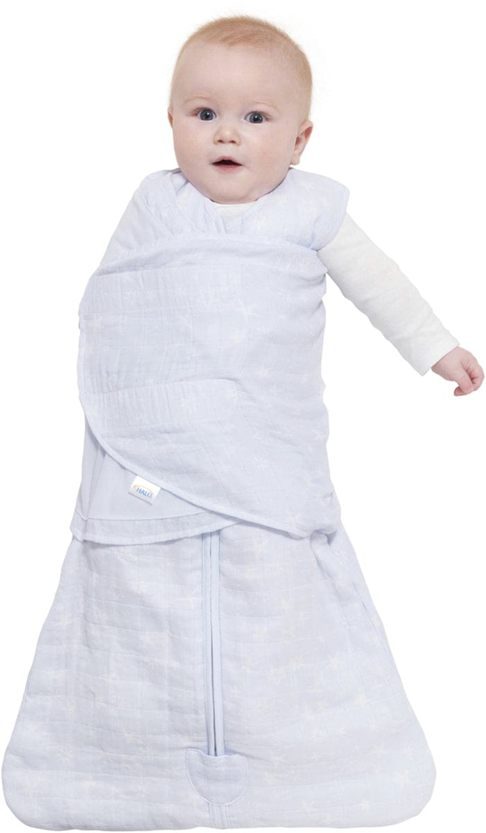 Halo SleepSack Quilted Muslin Swaddle - Constellation Blue (Small) - 4069-HALO