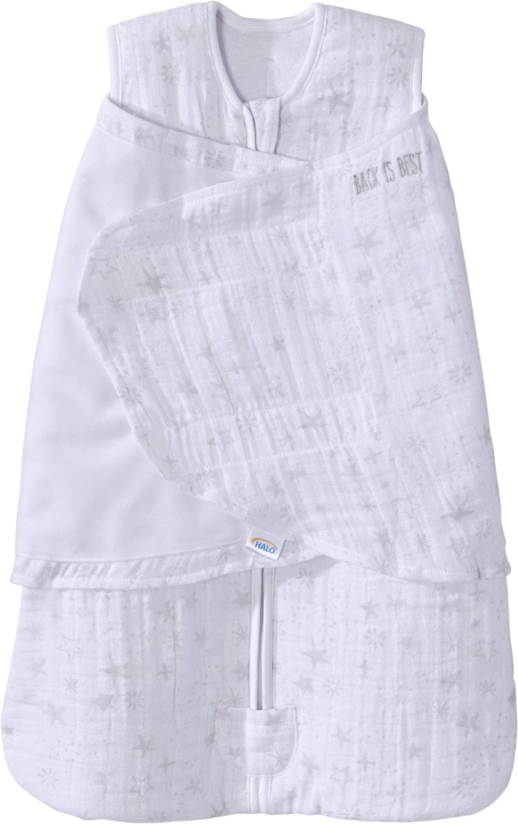 Halo SleepSack Quilted Muslin Swaddle - Constellation Grey (Small) - 4067-HALO