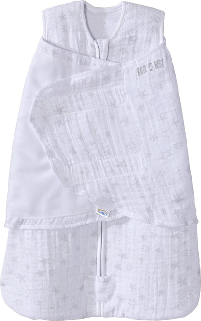 Halo SleepSack Quilted Muslin Swaddle - Constellation Grey (Small) - 4067-HALO