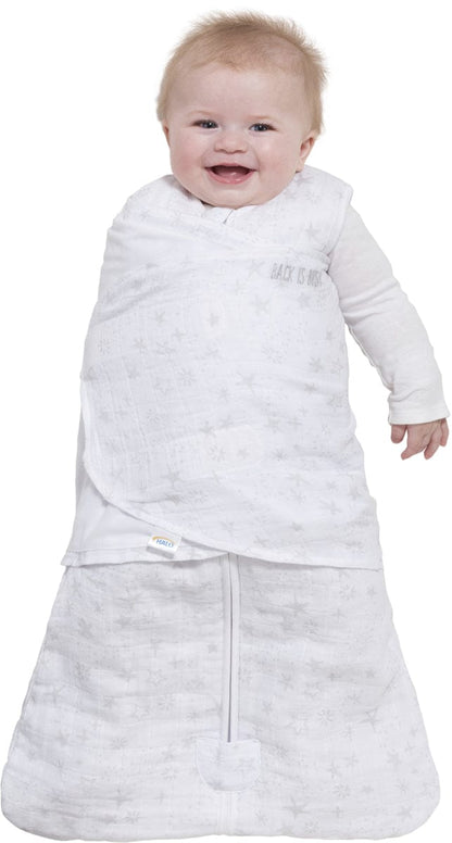 Halo SleepSack Quilted Muslin Swaddle - Constellation Grey (Small) - 4067-HALO