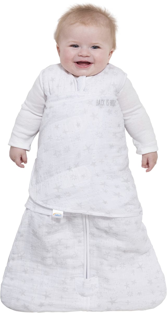 Halo SleepSack Quilted Muslin Swaddle - Constellation Grey (Small) - 4067-HALO