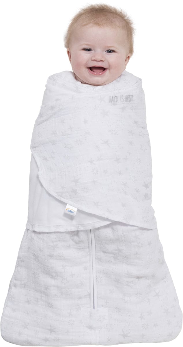 Halo SleepSack Quilted Muslin Swaddle - Constellation Grey (Small) - 4067-HALO