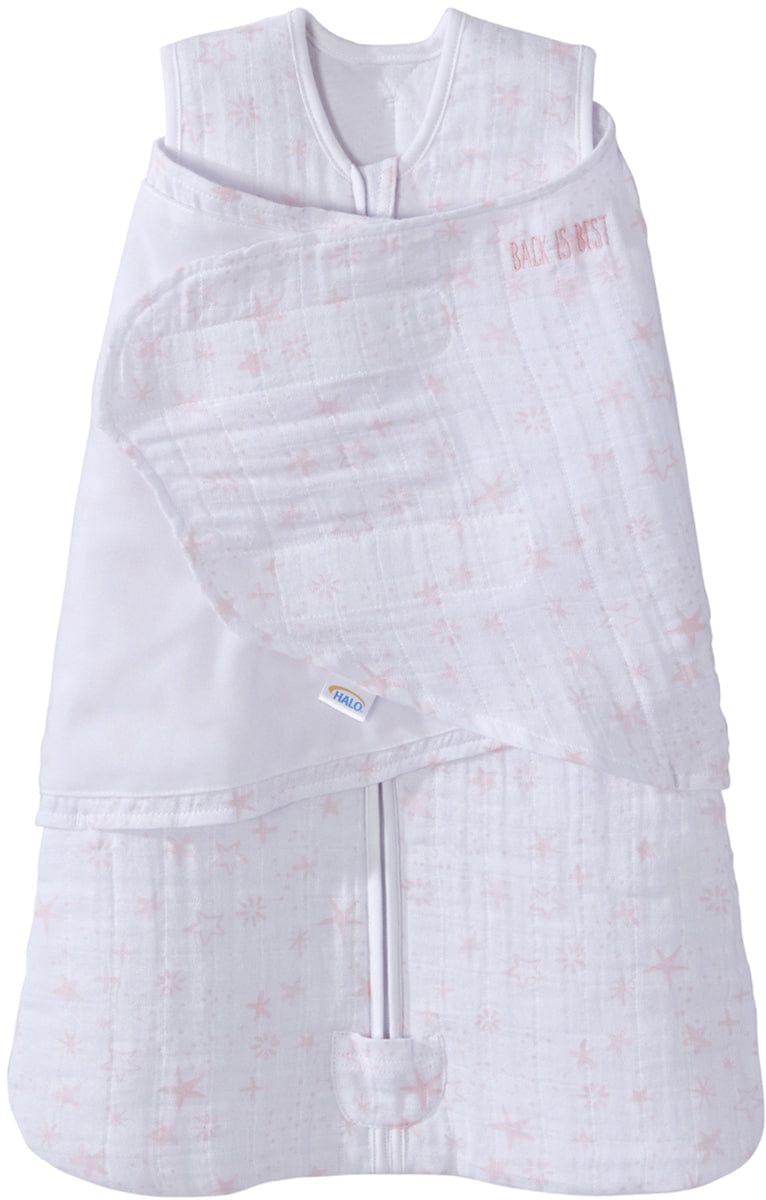 Halo SleepSack Quilted Muslin Swaddle - Constellation Pink (Newborn) - 4064-HALO