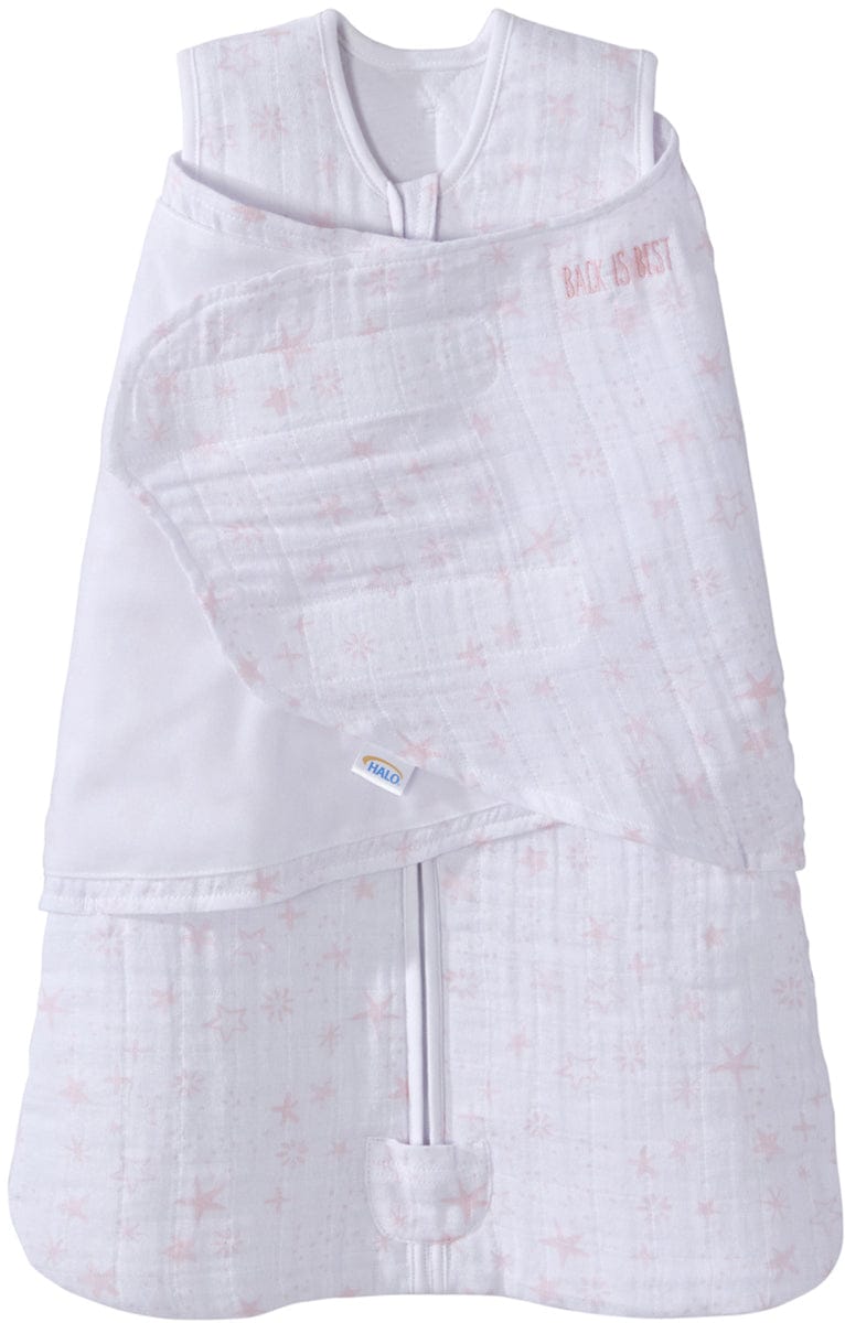Halo SleepSack Quilted Muslin Swaddle - Constellation Pink (Small) - 4065-HALO