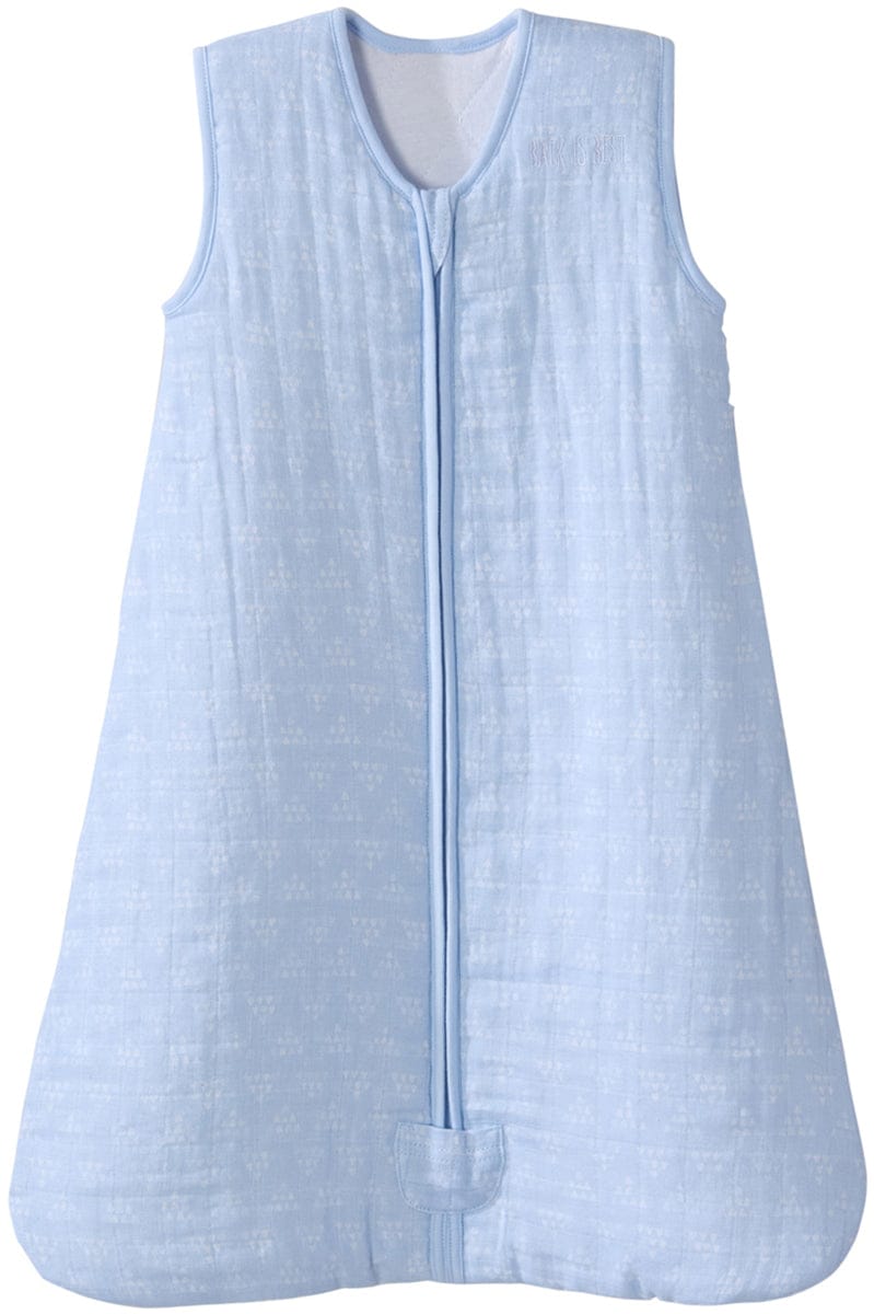 Halo SleepSack Quilted Muslin Wearable Blanket - Pyramid Blue (Medium) - 4075-HALO