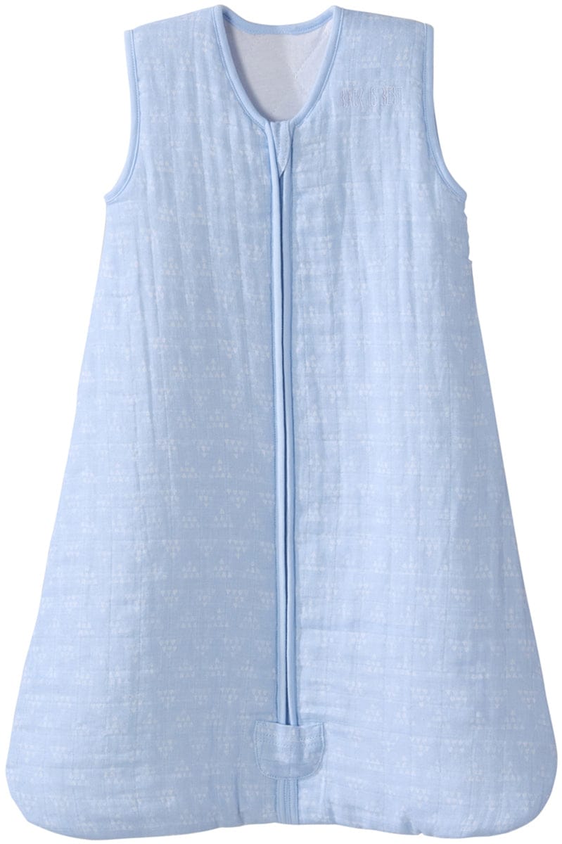 Halo SleepSack Quilted Muslin Wearable Blanket - Pyramid Blue (Small) - 4074-HALO