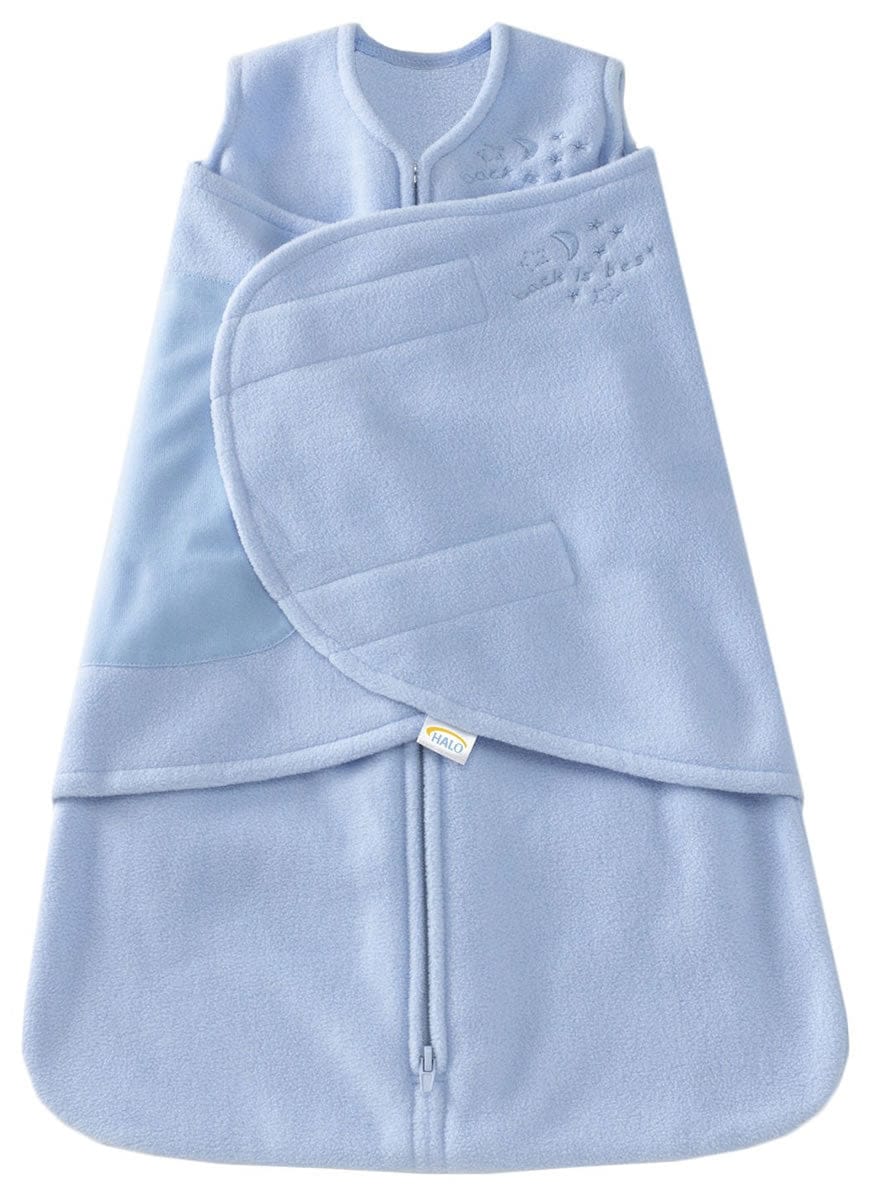 HALO SleepSack Swaddle, Micro-Fleece, Baby Blue, Newborn - 292-HALO