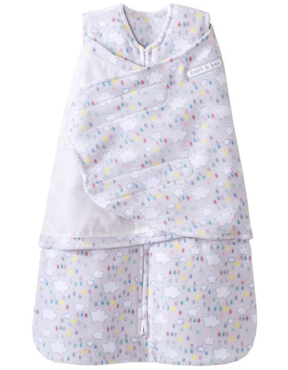 HALO SleepSack Swaddle, Micro-Fleece, Rain Drops, Newborn