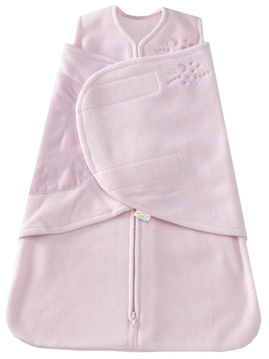 HALO SleepSack Swaddle, Micro-Fleece, Soft Pink, Newborn - 291-HALO