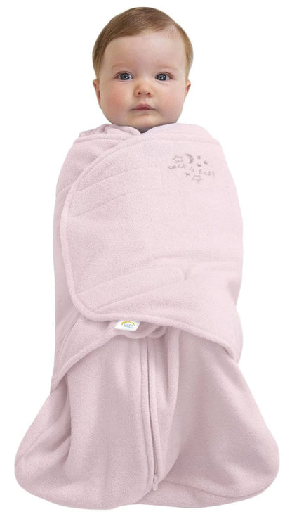 HALO SleepSack Swaddle, Micro-Fleece, Soft Pink, Newborn - 291-HALO