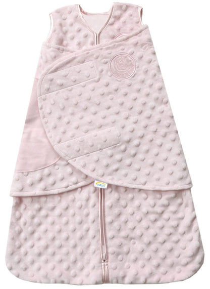 HALO SleepSack Swaddle, Velboa, Pink Plush Dots, Newborn - 1301-HALO