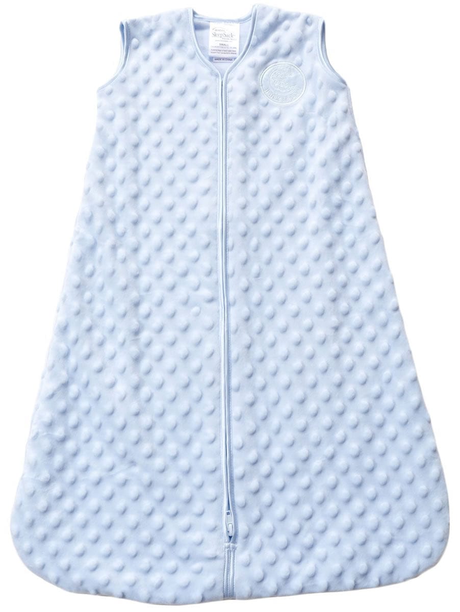 HALO SleepSack Wearable Blanket, Micro-Fleece, Blue Plush Dots, Large - 2878-HALO