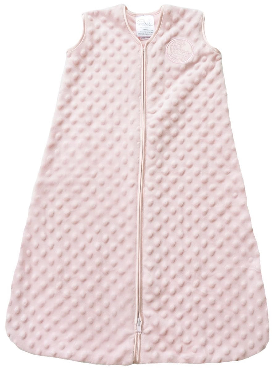 HALO SleepSack Wearable Blanket, Micro-Fleece, Pink Plush Dots, Large - 2877-HALO