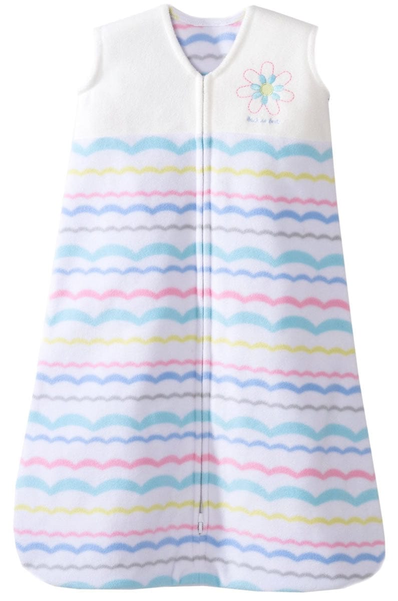 HALO SleepSack Wearable Blanket, Micro-Fleece, Ribbon Pom Poms, Medium - 10332-HALO