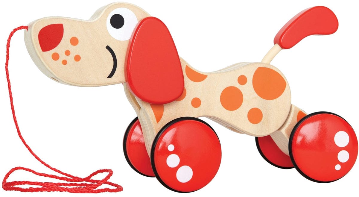 Hape Walk-Along-Puppy Wooden Pull Toy - E0347B