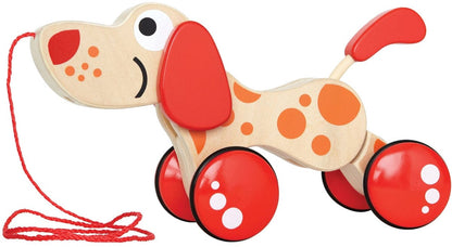 Hape Walk-Along-Puppy Wooden Pull Toy - E0347B