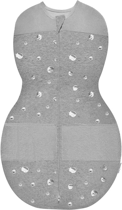 Happiest Baby Sleepea Swaddle - Grey melange with Planets (Small, 5-12 lbs) - 6345SSXX118