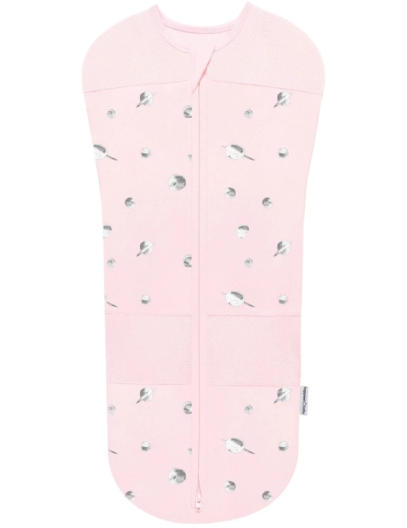 Happiest Baby Sleepea Swaddle - Pink with Planets (Medium 12-18 lbs) - 6345SSXX113