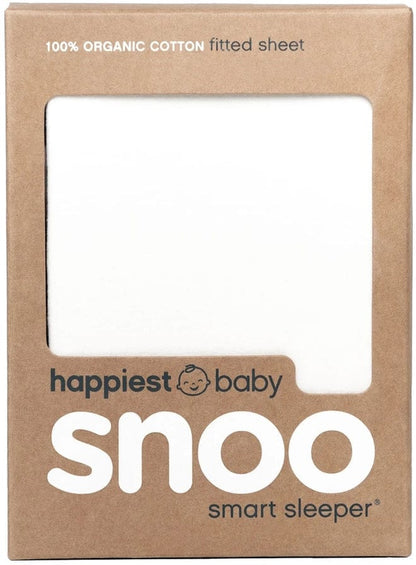 Happiest Baby SNOO Bassinet Fitted Sheet, Organic Cotton - White - 4767snmx200-w