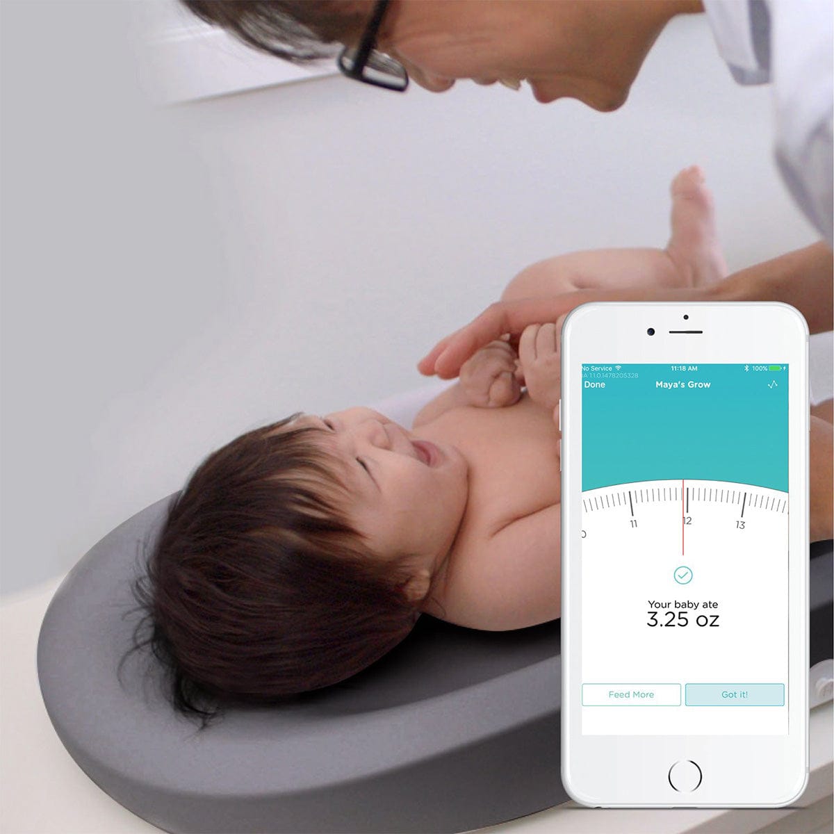 Hatch Baby Grow Smart Changing Pad and Scale in White - HBG16001WHT