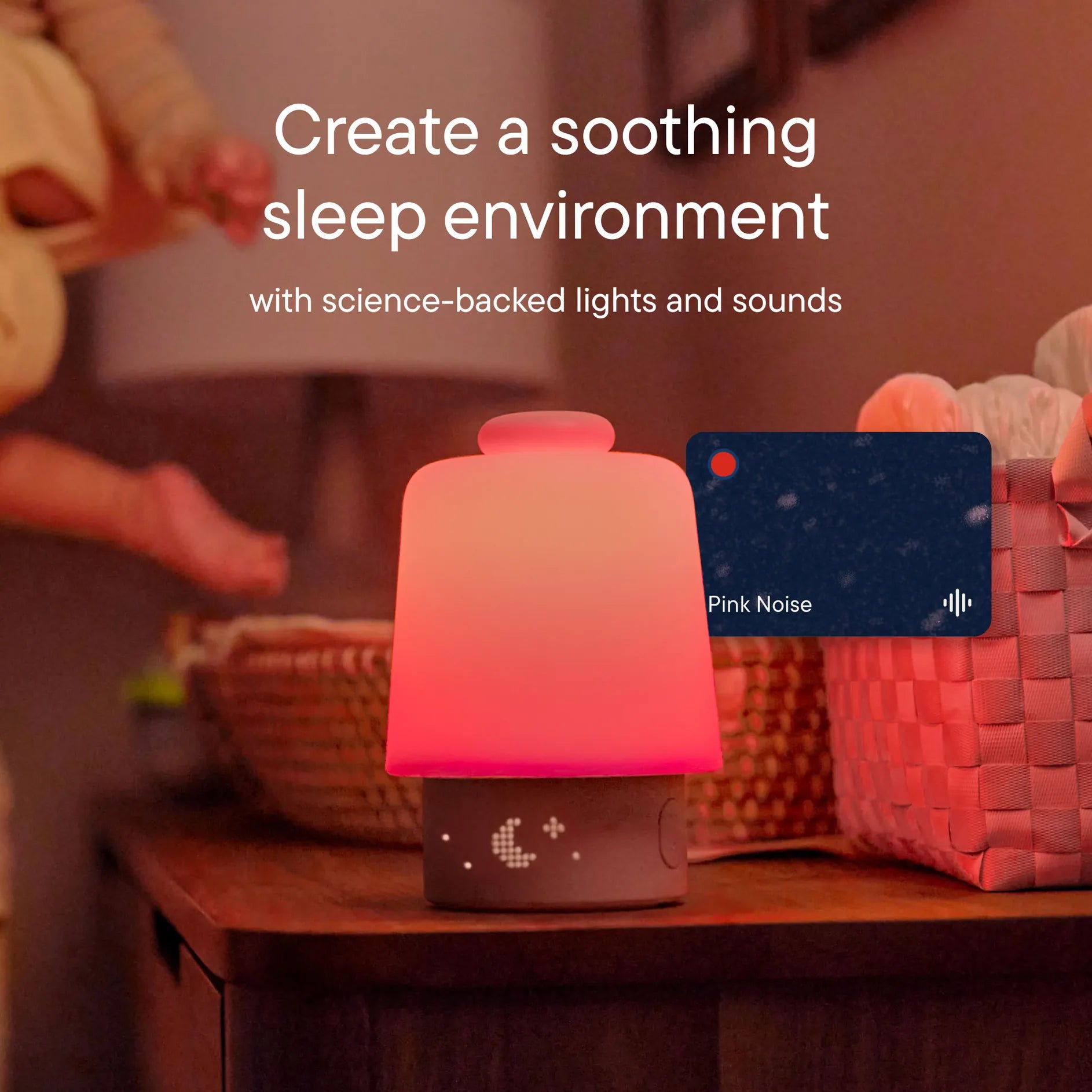 Hatch Baby Sleep Support, Sound Machine & Night Light - Peach - HB1004PH