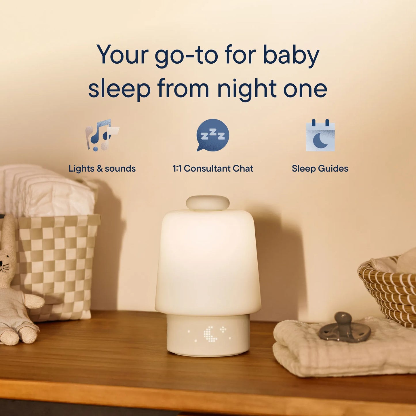 Hatch Baby Sleep Support, Sound Machine & Night Light - Peach - HB1004PH