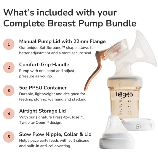 Hegen Complete Manual Breast Pump Bundle