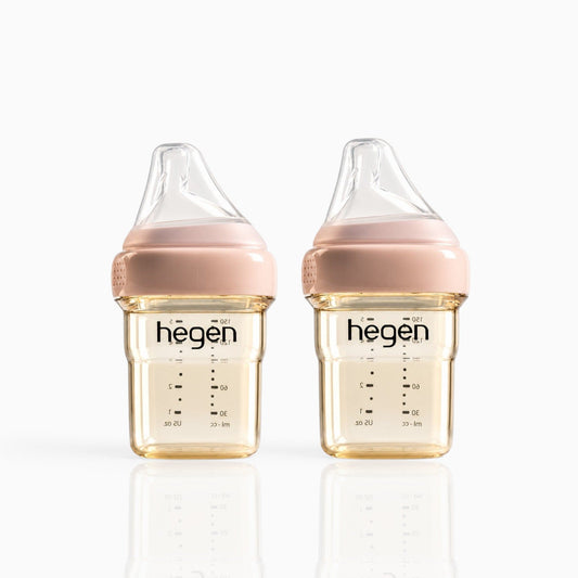 Hegen PPSU Anti-Colic Baby Bottle - 1 to 3 Months - 150ml/5oz - Pink - 2-Pack