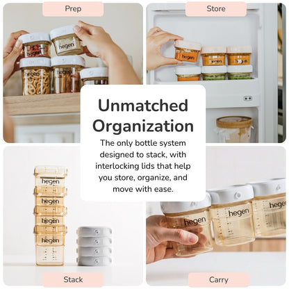Hegen PPSU Anti-Colic Baby Bottle - 1 to 3 Months - 150ml/5oz - Purple - 3-Pack