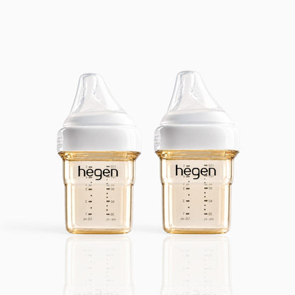 Hegen PPSU Anti-Colic Baby Bottle - 1 to 3 Months - 150ml/5oz - White - 2-Pack