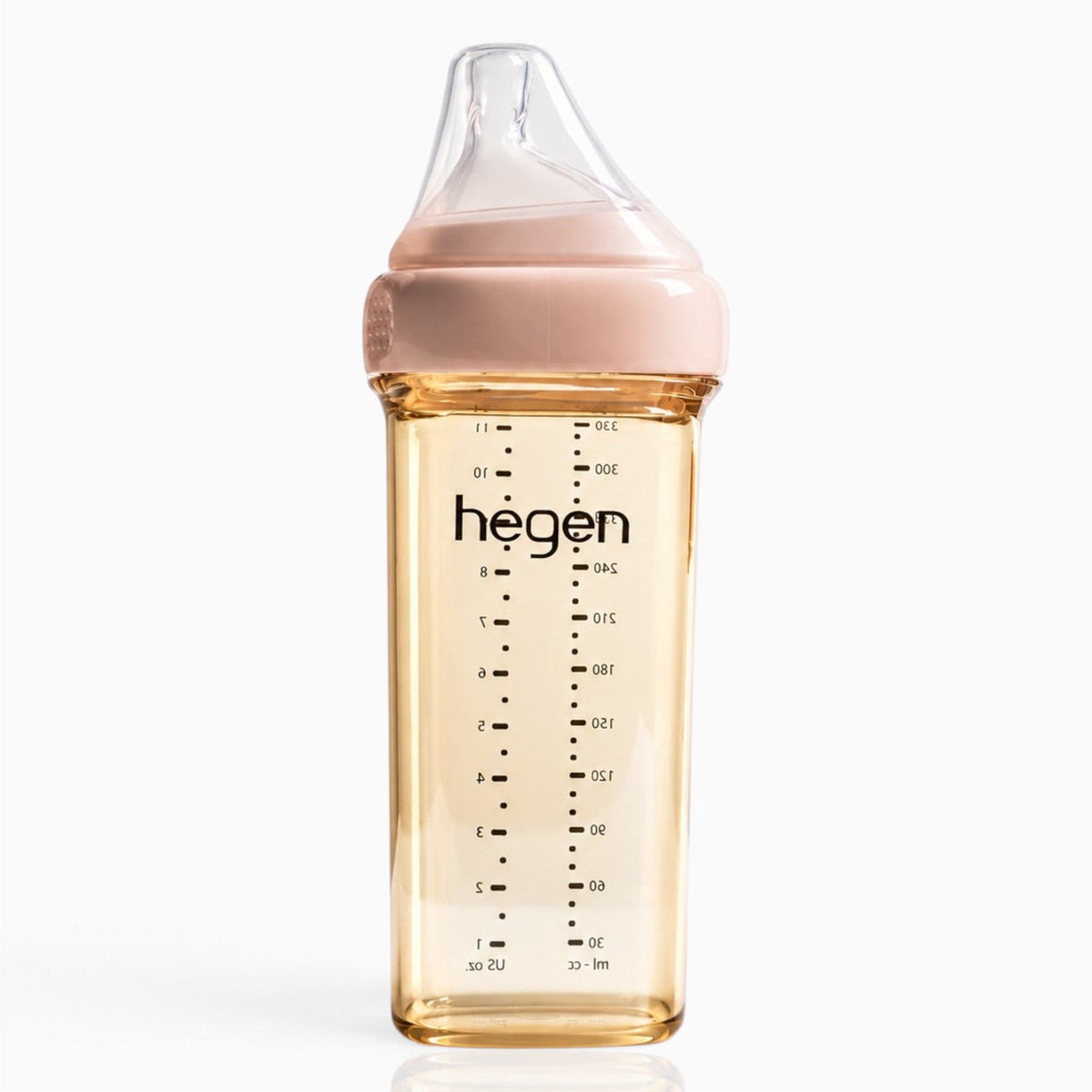 Hegen PPSU Anti-Colic Baby Bottle - 6 Months Plus - 330ml/11oz - Pink - 1-Pack