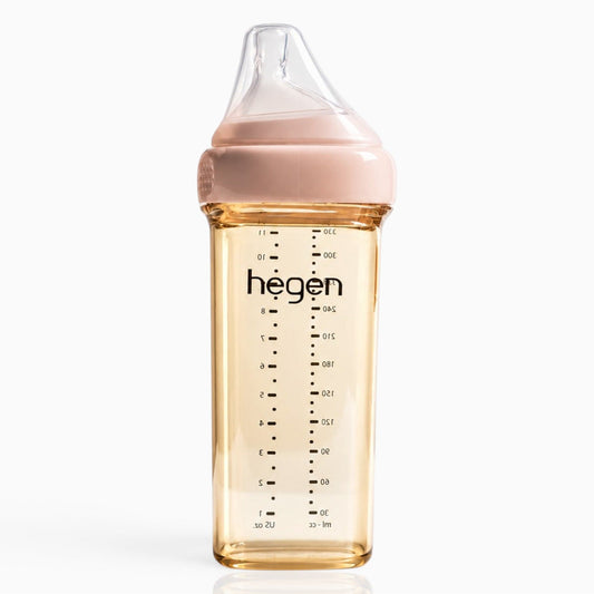 Hegen PPSU Anti-Colic Baby Bottle - 6 Months Plus - 330ml/11oz - Pink - 1-Pack
