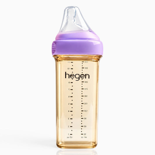 Hegen PPSU Anti-Colic Baby Bottle - 6 Months Plus - 330ml/11oz - Purple - 1-Pack