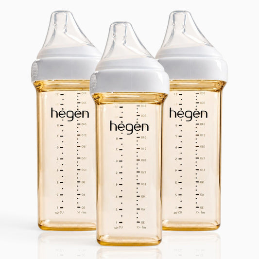 Hegen PPSU Anti-Colic Baby Bottle - 6 Months Plus - 330ml/11oz - White - 3-Pack