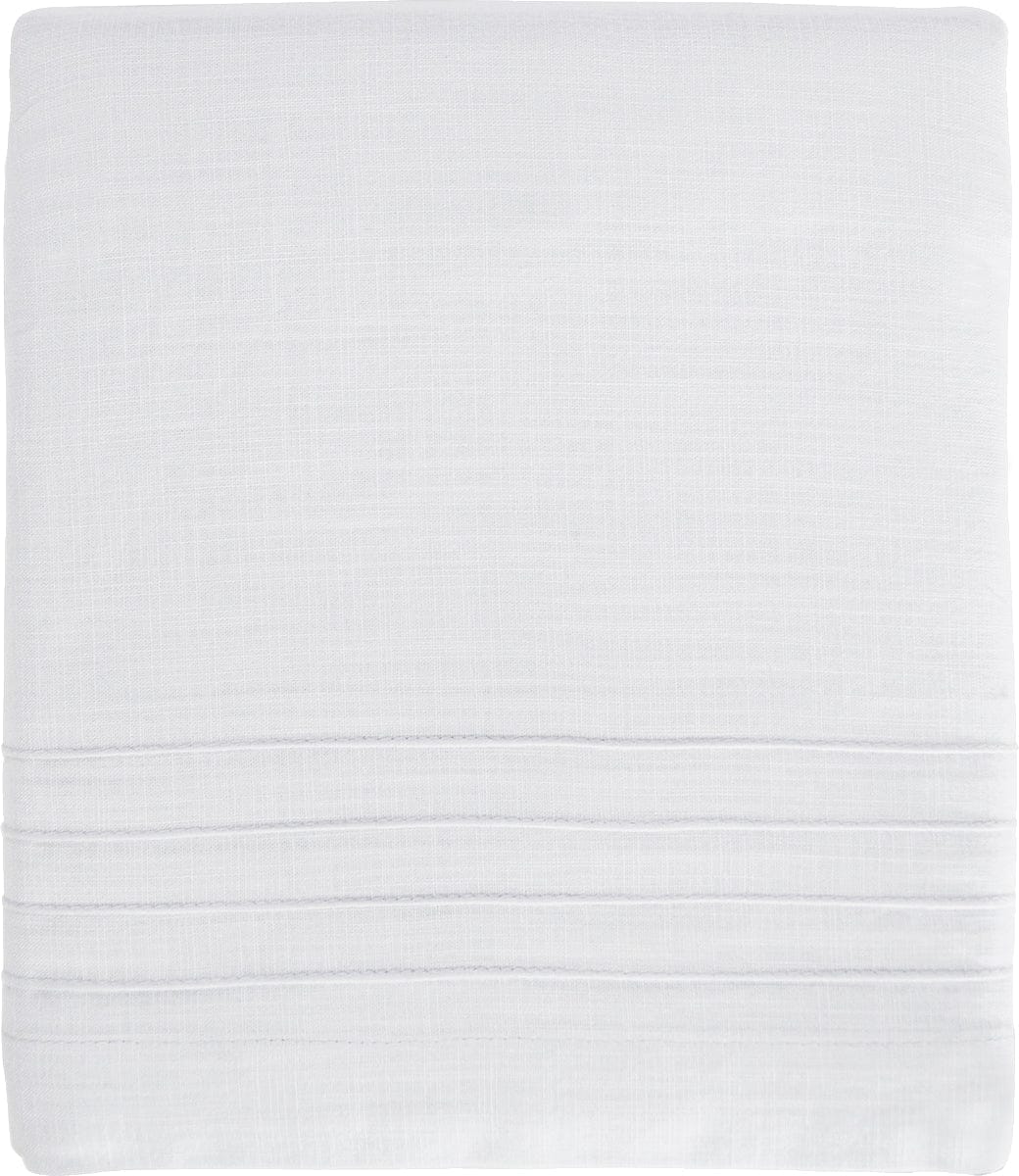 Hello Spud Crib Skirt - Pintuck White - HS-CSKT-000023