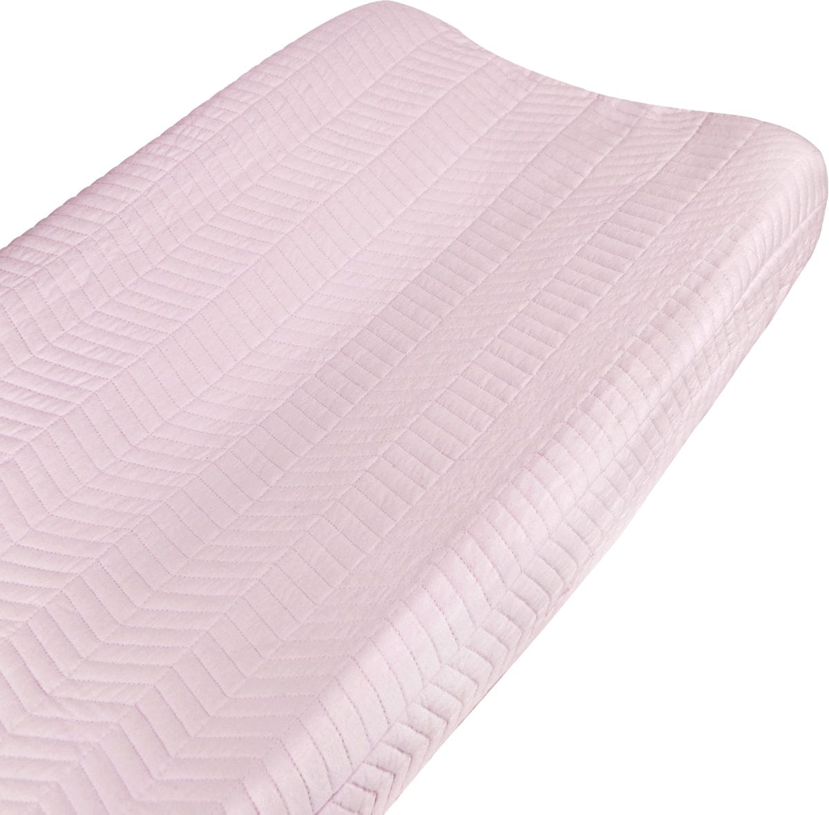 Hello Spud Organic Cotton Changing Pad Cover - Pink Chevron - HS-CPCR-000007