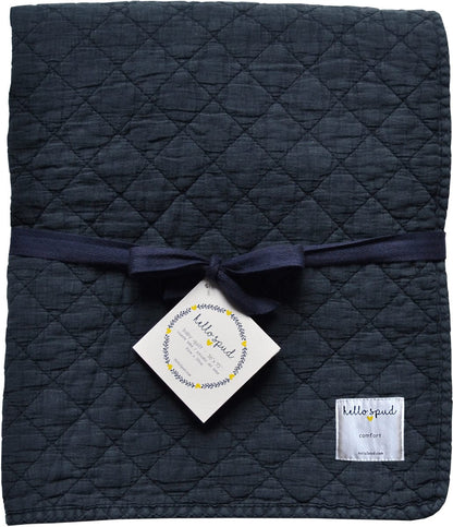 Hello Spud Quilt - Diamond Stonewash Navy Blue - HS-QULT-000035