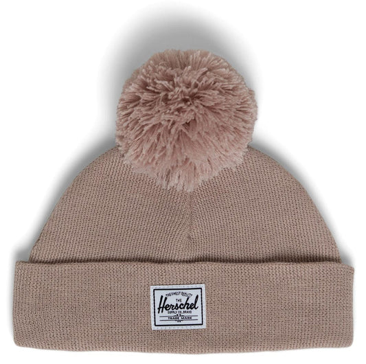 Herschel Baby Beanie Pom, 6-18 Months - Light Taupe - 1233-1780