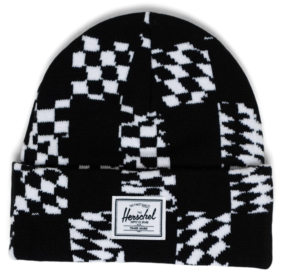 Herschel Elmer Beanie, Kids (3-7 Years) - Black/White Check - 1235-1792