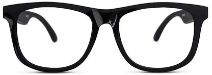 Hipsterkid Flexible Black UV Fashion Frames 3-6 years - Black - GLSTA36